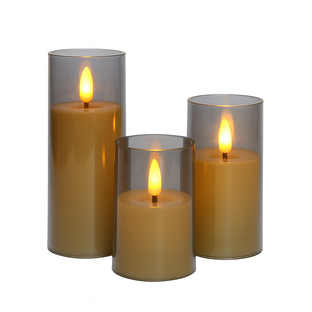 LED candle set – 3 Flameless lights
