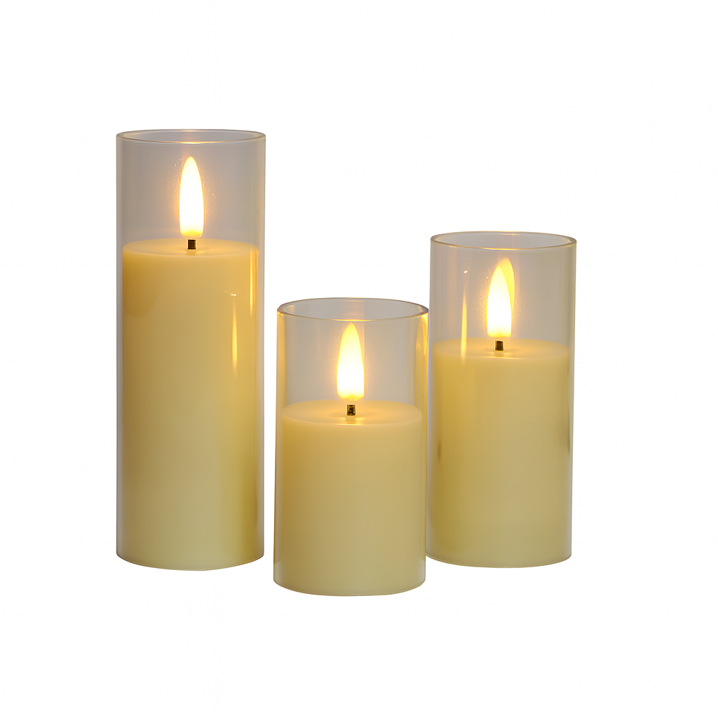 LED candle set – 3 Flameless lights
