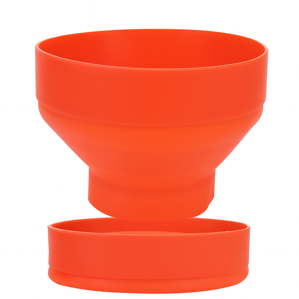 Foldable silicone popcorn bowl