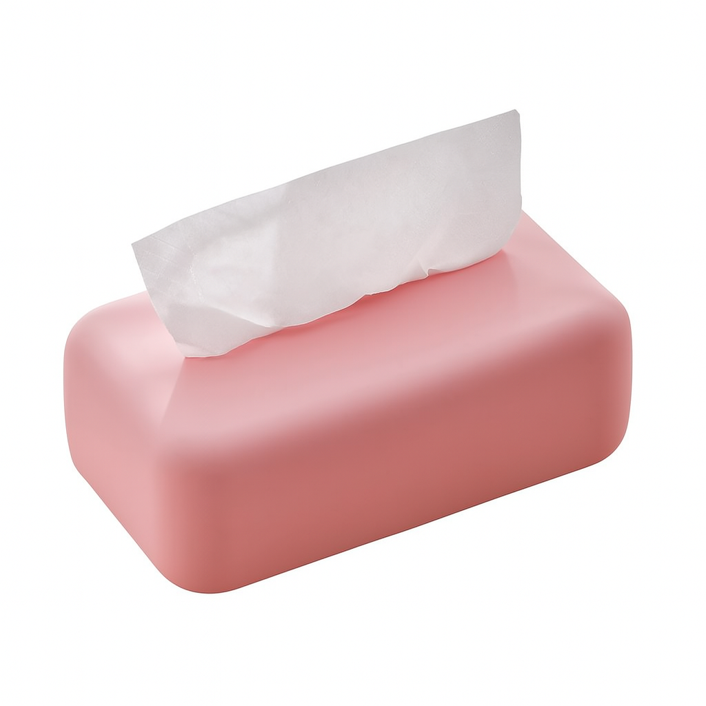 Reusable silicone tissue box