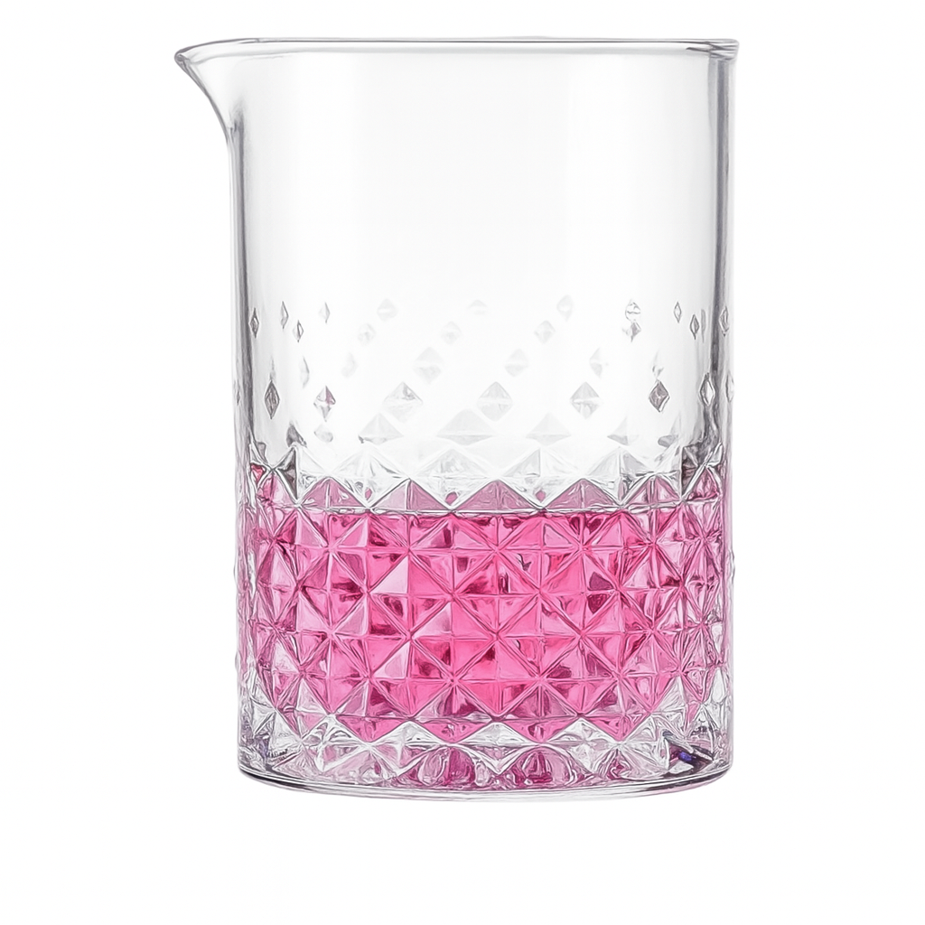 Crystal cocktail mixing glass