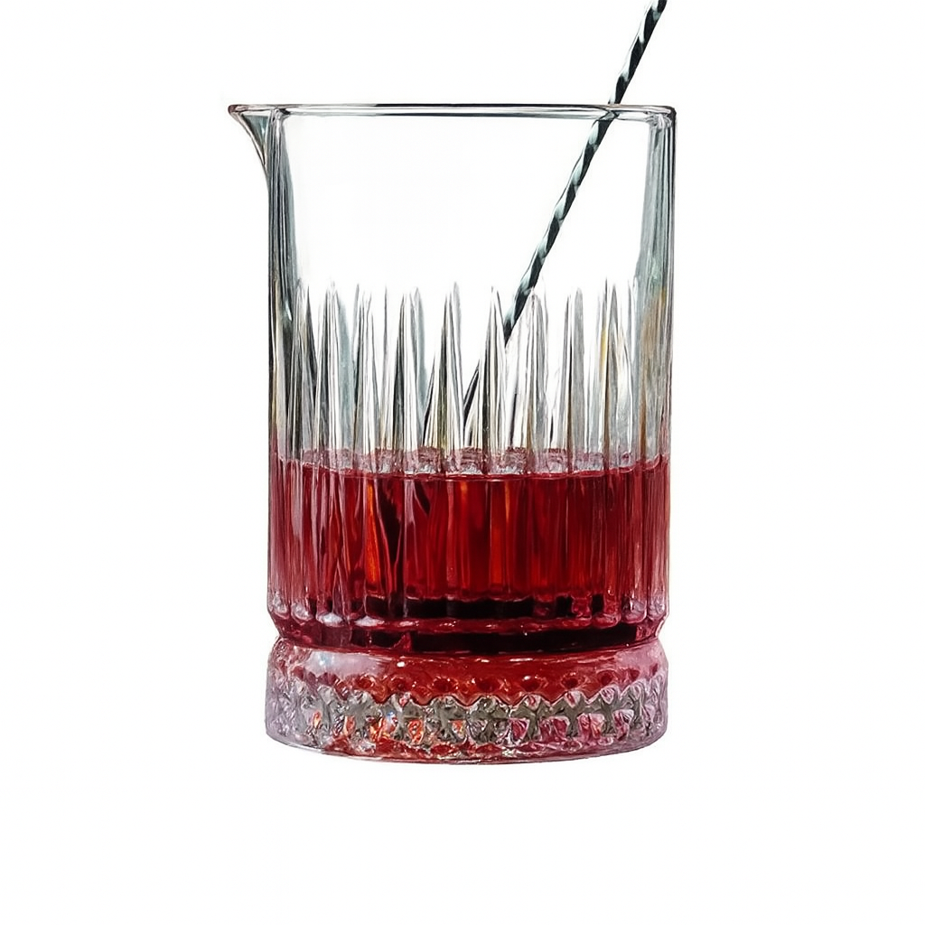 Crystal cocktail mixing glass