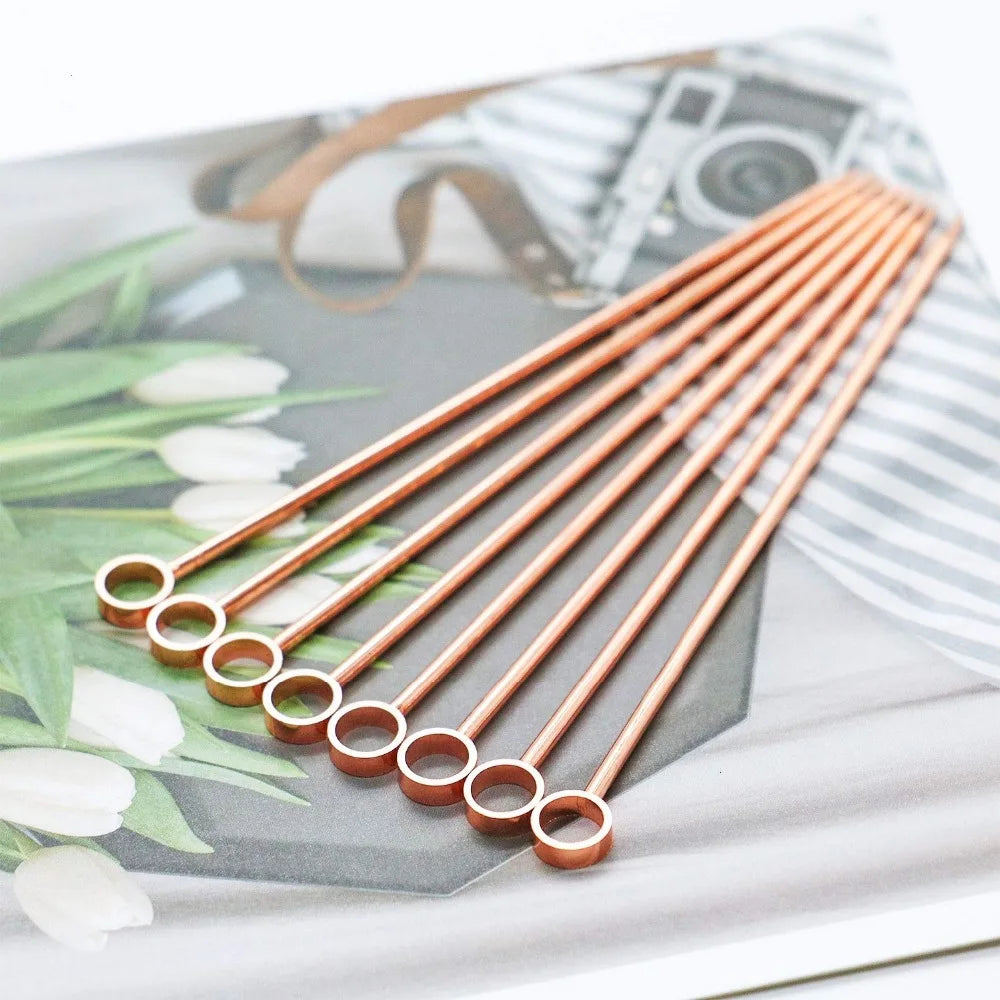 Stainless steel cocktail picks – Circle, Ball & Hat shapes
