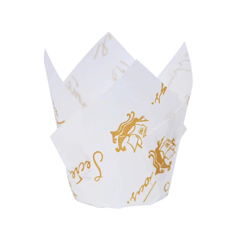 Newspaper style cupcake liners - 50 pcs