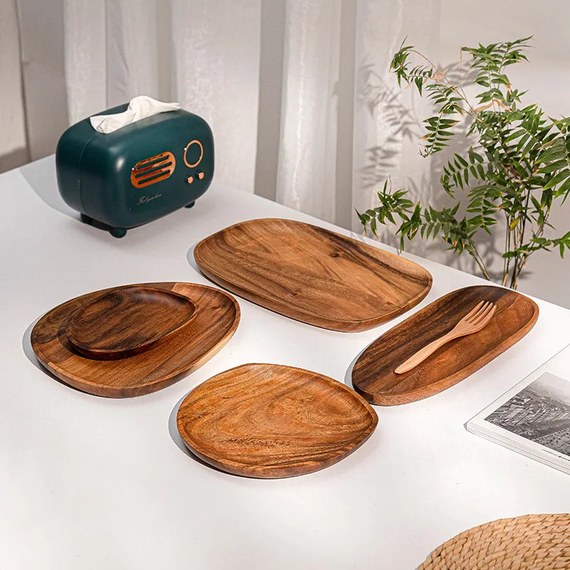 Wooden serving tray