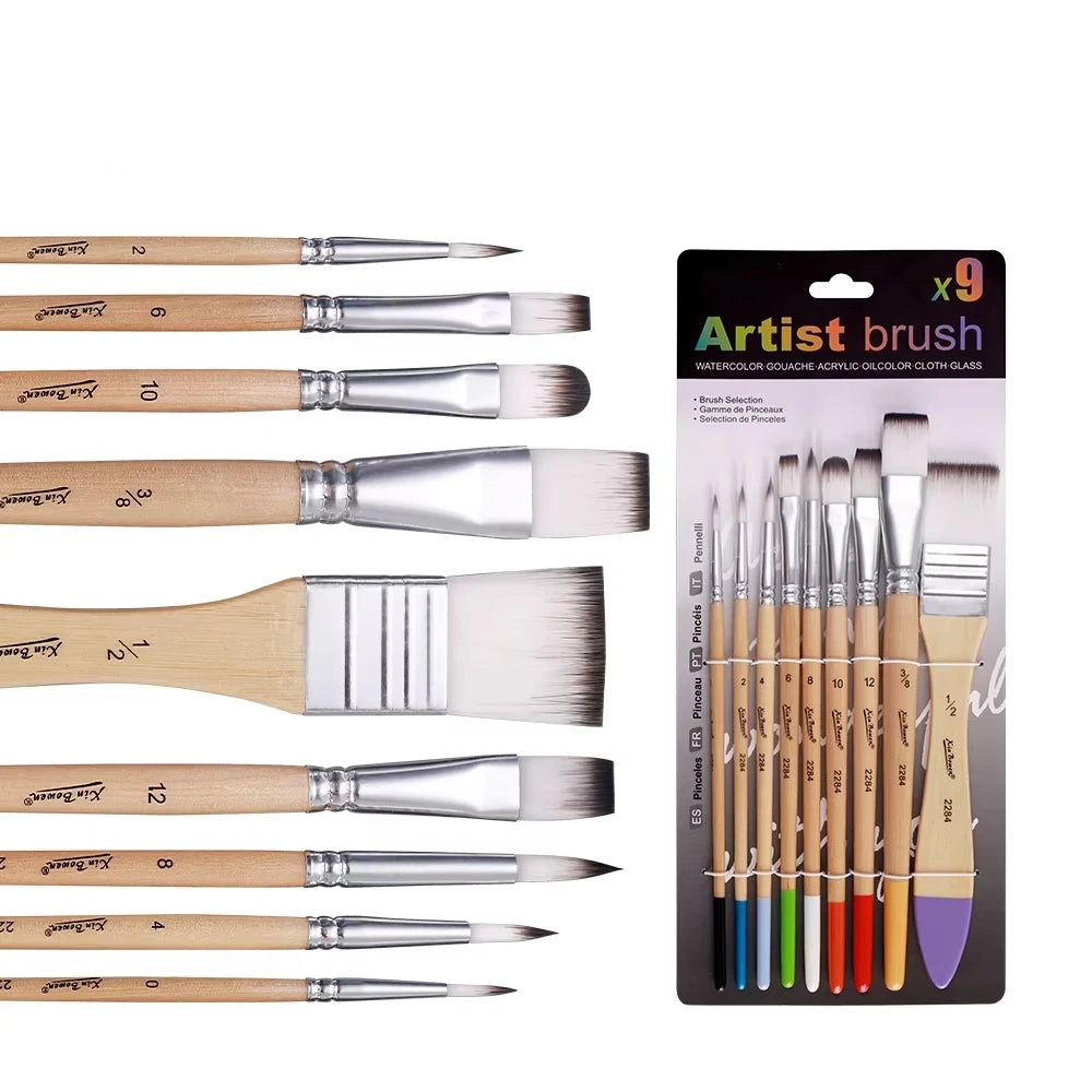 Artist brush set - 9 pcs