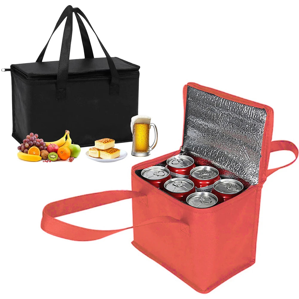 Portable insulated lunch cooler bag – Folding thermal tote