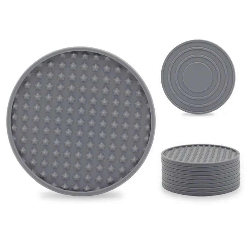 Silicone drink coasters with holder