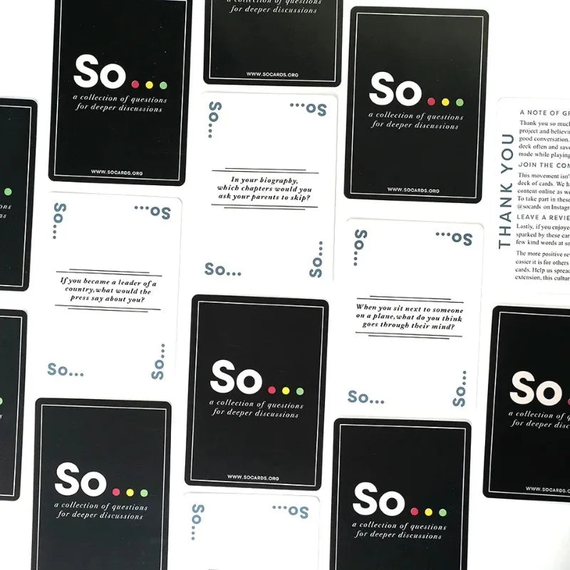 Conversation starter card game - Fun icebreaker for adults & families