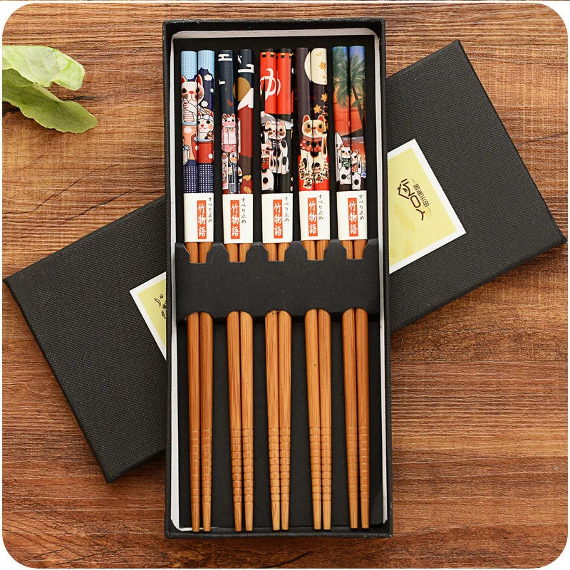 Bamboo chopsticks set