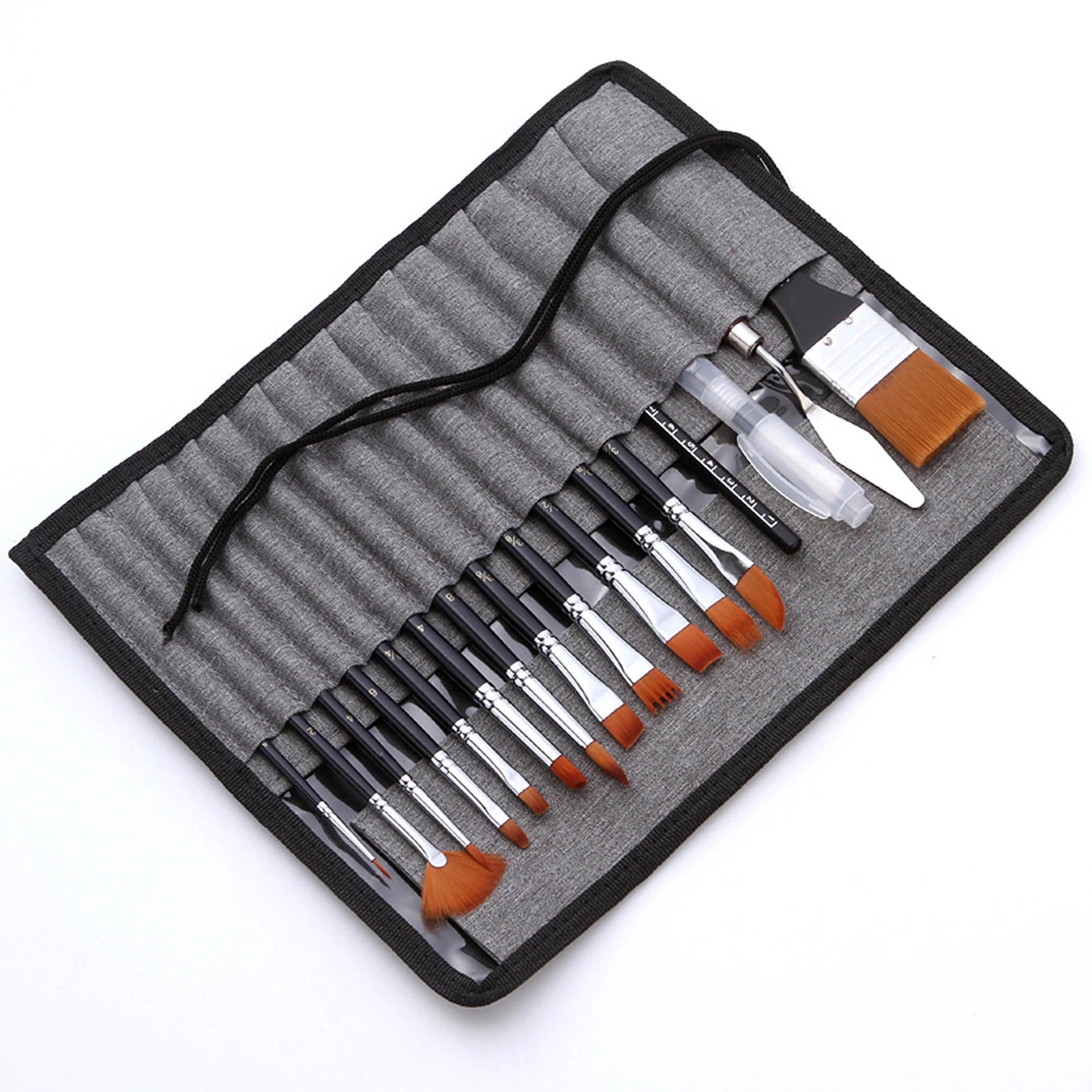 Artist paint brush set - With 18 tools and canvas case