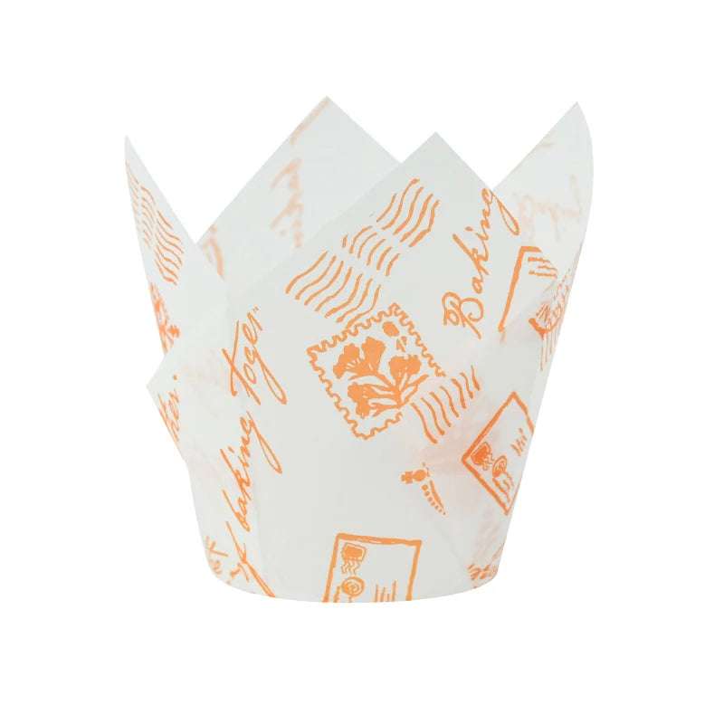 Newspaper style cupcake liners - 50 pcs
