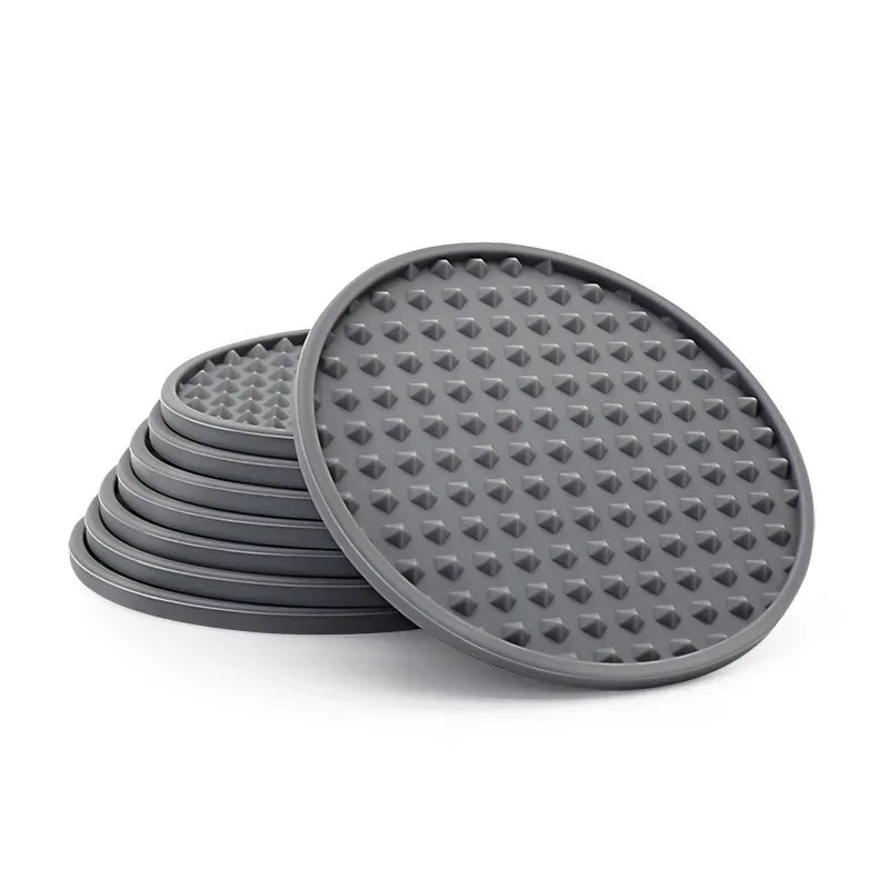 Silicone drink coasters with holder