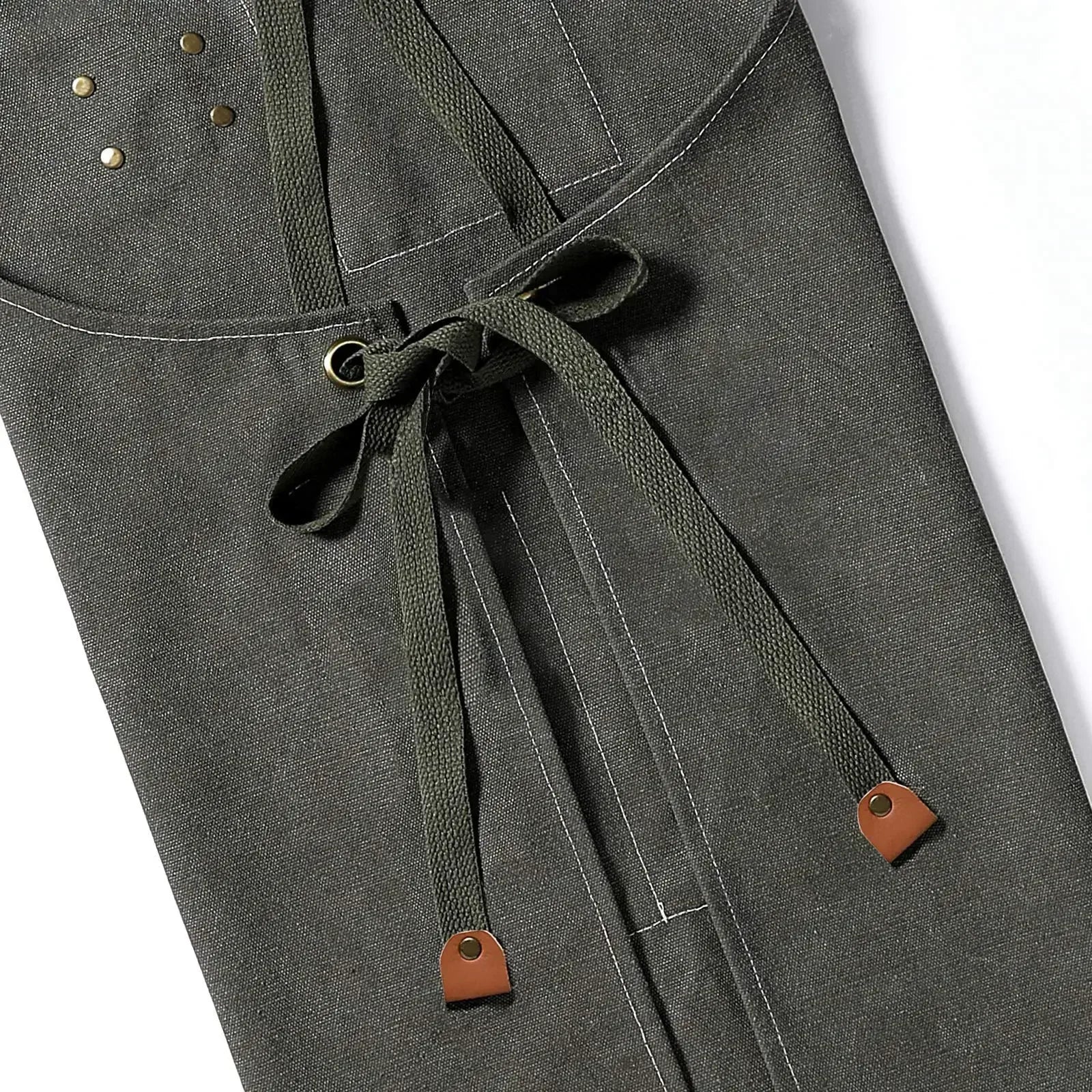 Canvas cross-back apron – unisex kitchen, grill & painting apron with large pockets