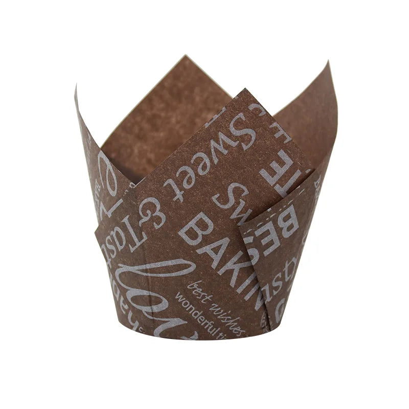 Newspaper style cupcake liners - 50 pcs