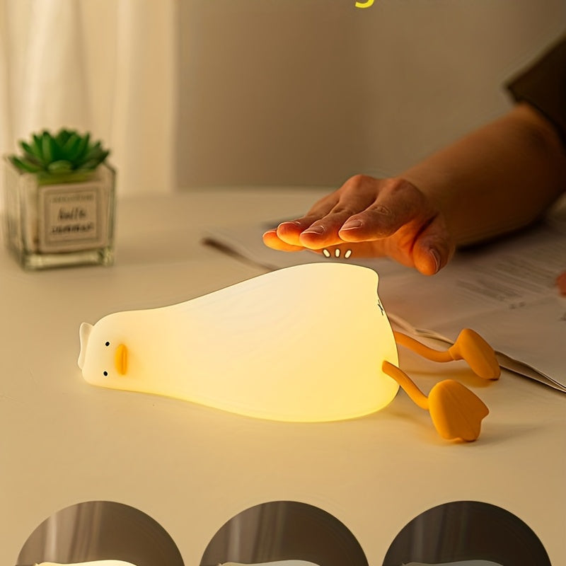 Silicone Cute Duck Night Light