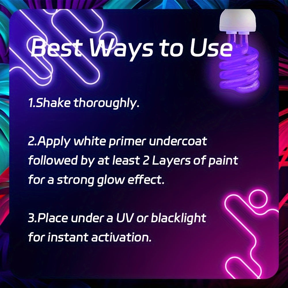 0.34oz 8 Pcs Glow In The Dark Body And Face Paint