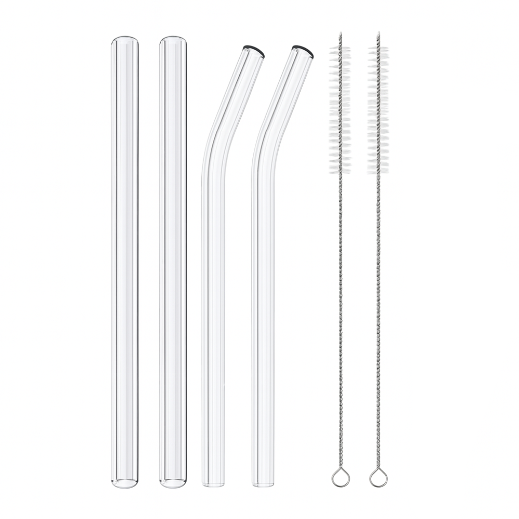Short glass straws